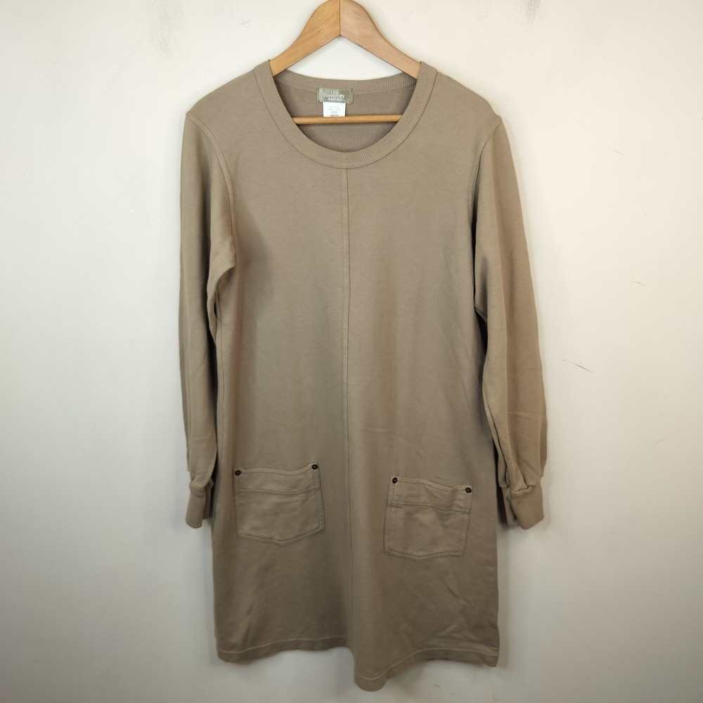 The Territory Ahead Long Sleeve Dress Medium Cotton Casual Outdoor Tan Earthy